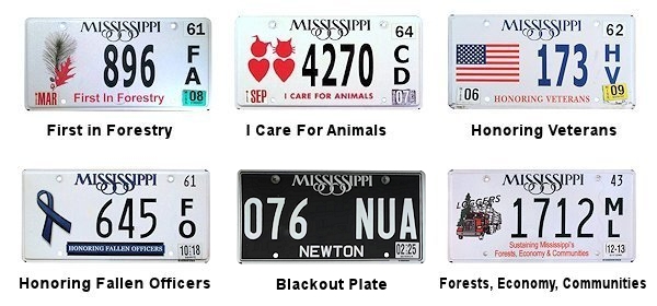 Special Interest license plates