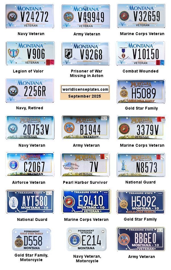 Military Related license plates