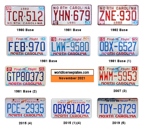 Private/Passenger license plates