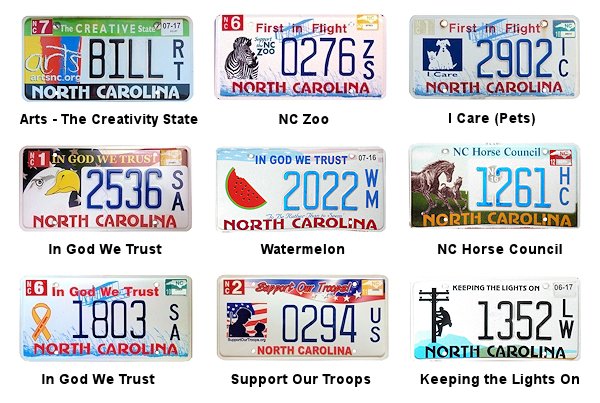 Special Interest license plates