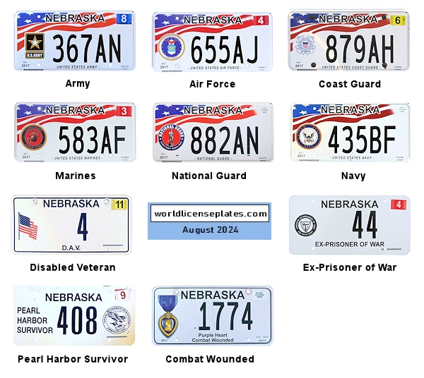 Military Related license plates