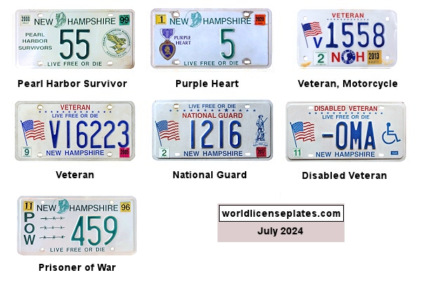 Military Related license plates