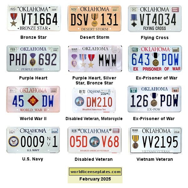 Military Related license plates