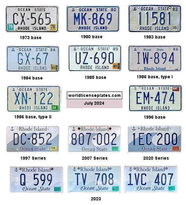 Private/Passenger license plates