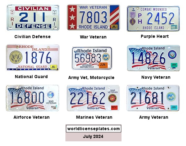 Military Related license plates