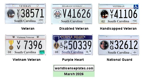 Military Related license plates
