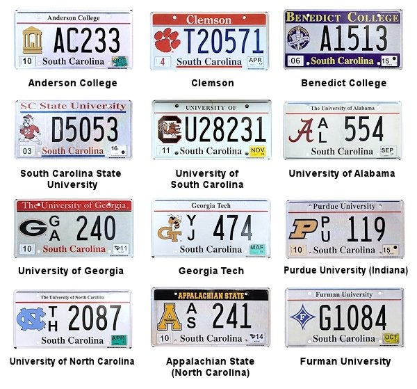 Special Interest license plates