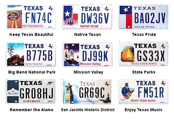Special Interest license plates