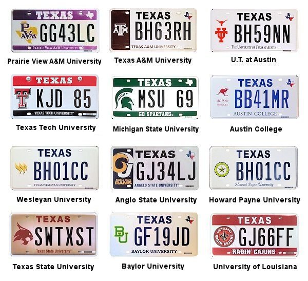 Special Interest license plates