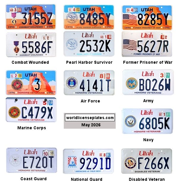 Military Related license plates