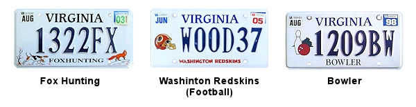 Special Interest license plates