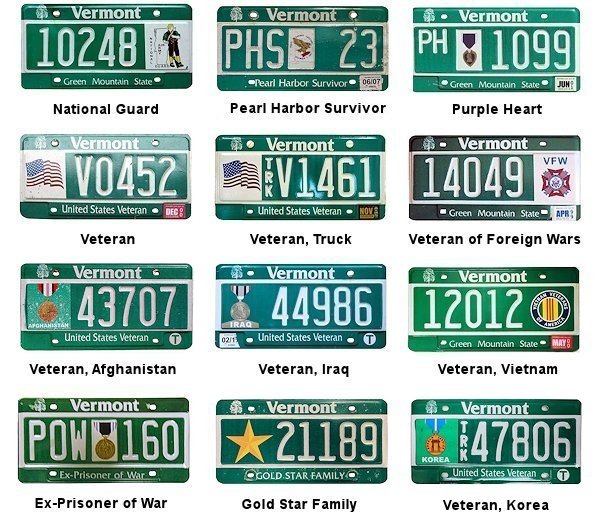 Military license plates