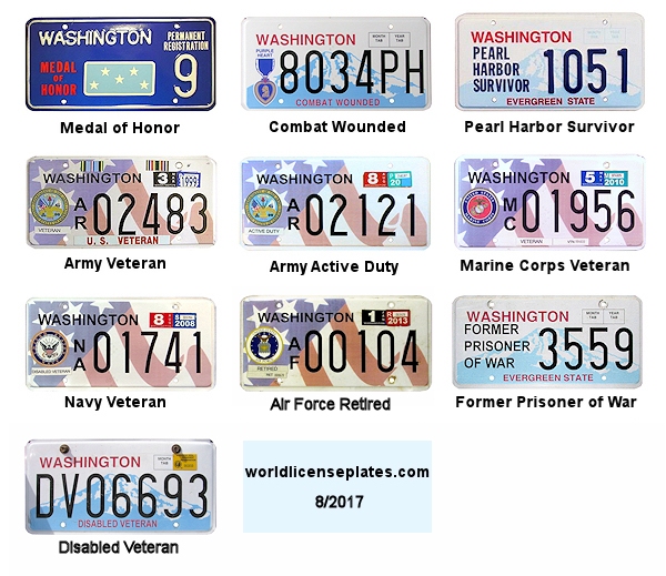Military Related license plates