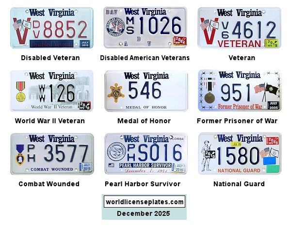Military Related license plates