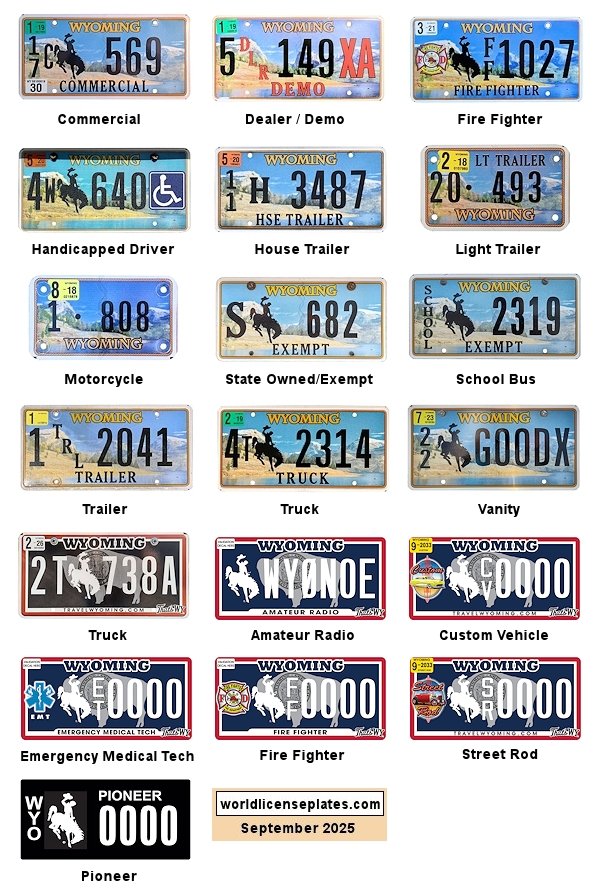 Non-Passenger/Other license plates