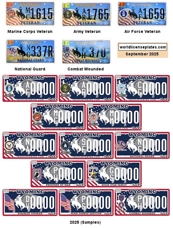 Military Related license plates
