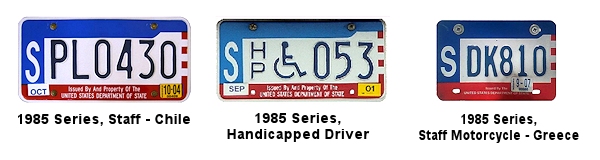 Diplomatic and Consular Staff license plates