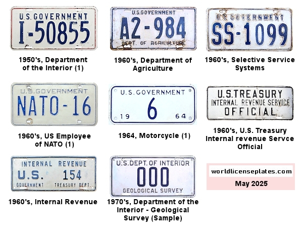 1950's - 1970's license plates