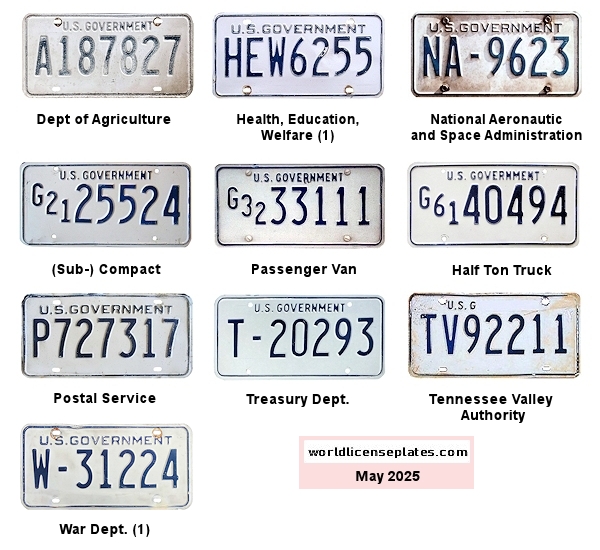 1980's - 1990's license plates