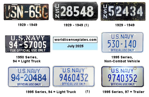 Navy license plates