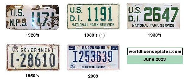 Department of the Interior license plates