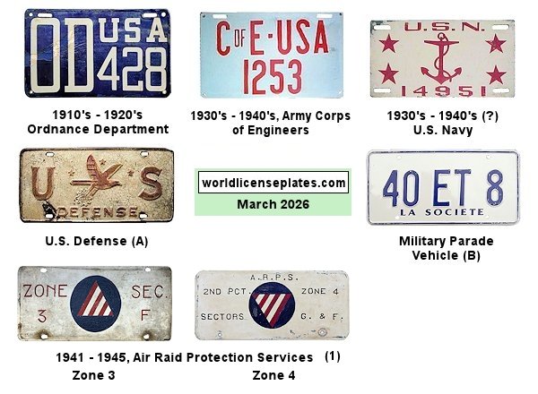 Other Military Related license plates