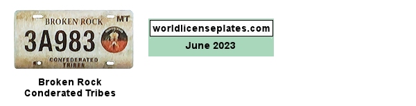 Broken Rock Confederated Tribes license plates