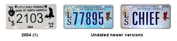 Little Shell Pembina Band license plates