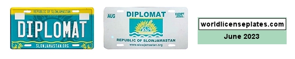 Republic of Slowjamastan license plates