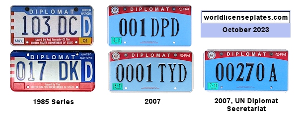 United Nations license plates