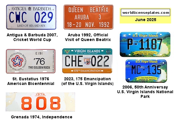 Caribbean Region license plates