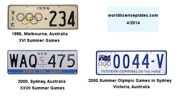 Australia license plates