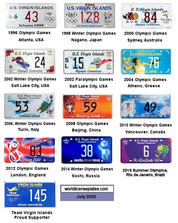U.S. Virgin Islands license plates