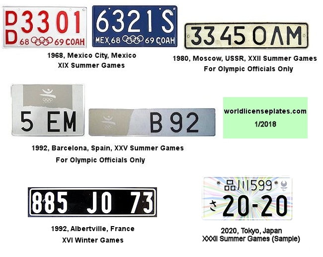 Rest of the World license plates