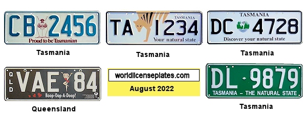 Australia license plates