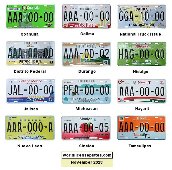México license plates