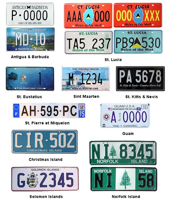 Oceans license plates