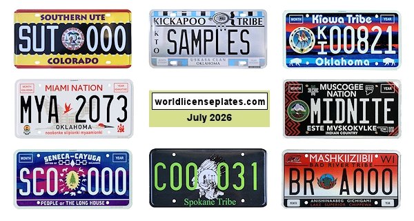 Native American Tribes license plates