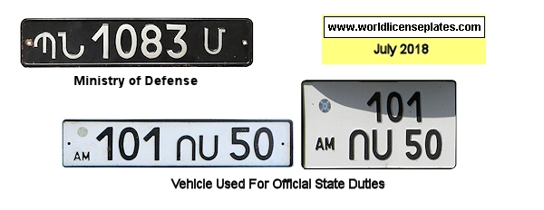 Armenian license plates