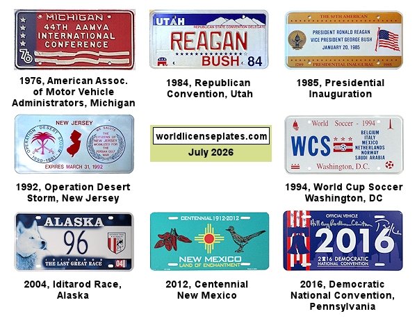 Events license plates