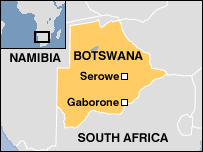 Map of BOTSWANA