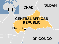 Map of CENTRAL AFRICAN REPUBLIC