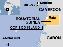 Map of EQUATORIAL GUINEA