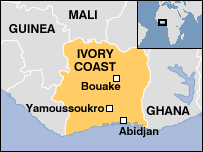 Map of CÔTE D'IVOIRE