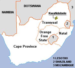 Map of KwaNdebele