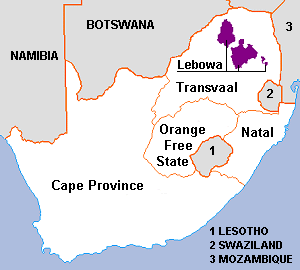 Map of Lebowa