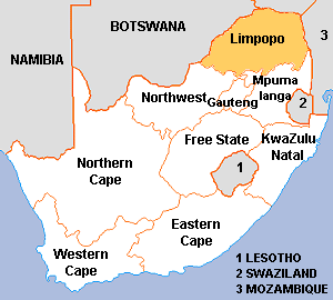 Map of Limpopo