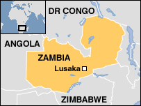 Map of ZAMBIA