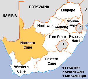 Map of Northern Cape