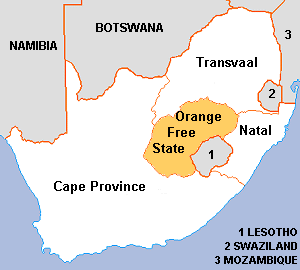 Map of Orange Free State